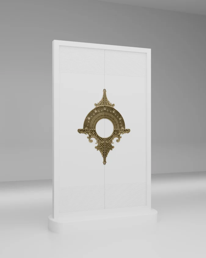 Mandala Harmony Brass Inlay Main Door