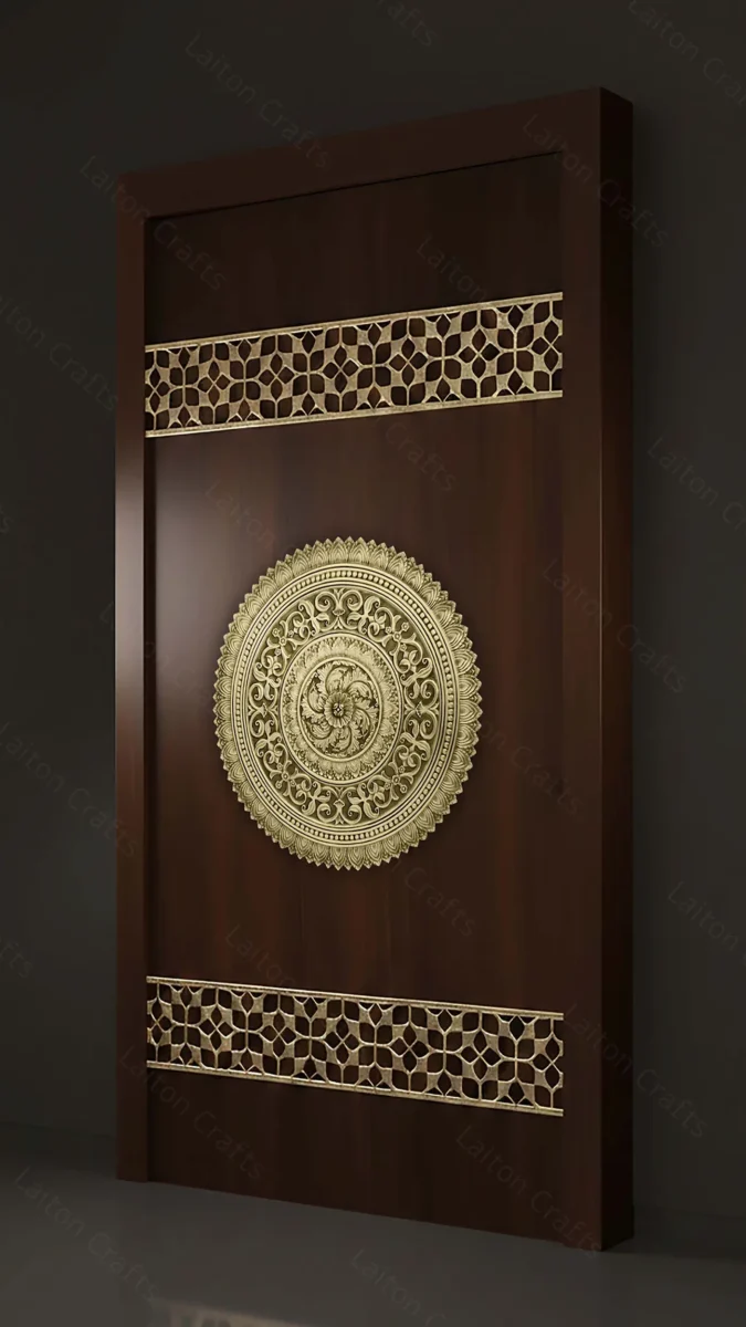 Traditional Circular Medallion Brass Design | Decorative Grill Panel Entrance Feature
