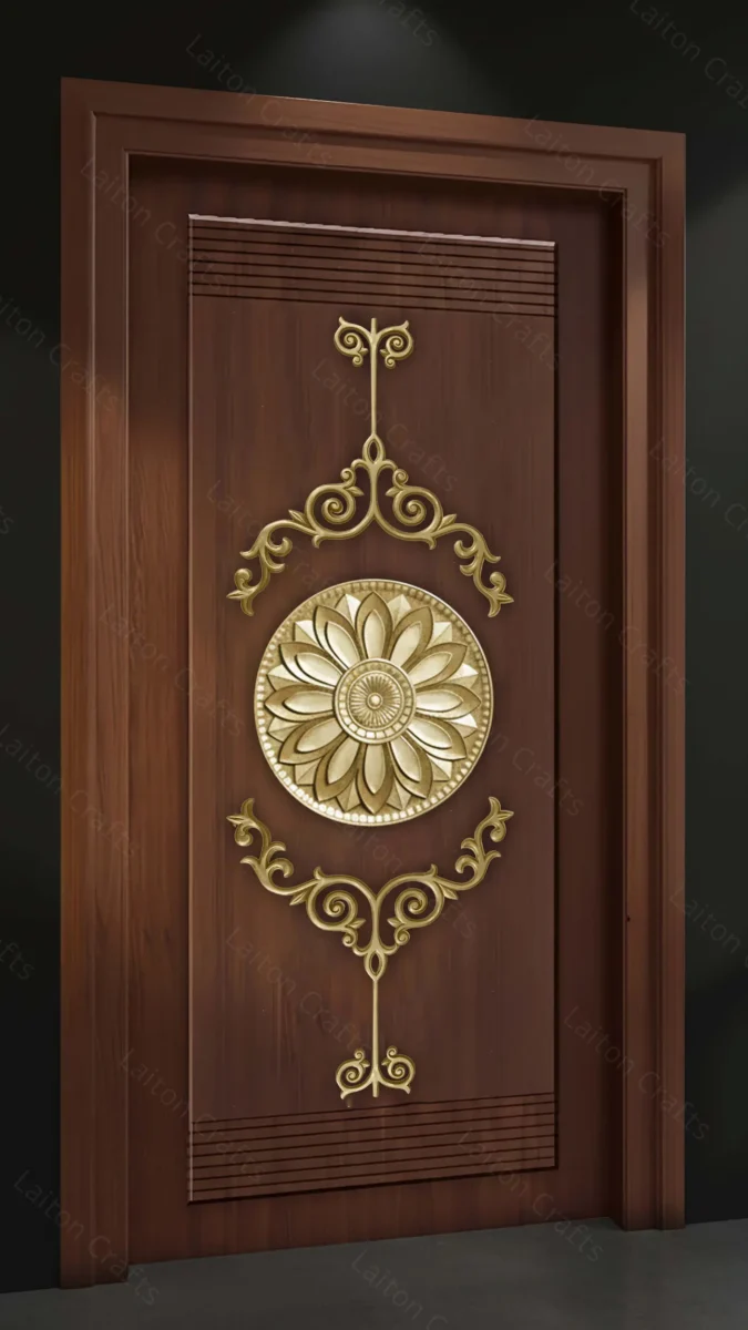 Traditional Floral Rosette Brass Design | Luxury Entrance