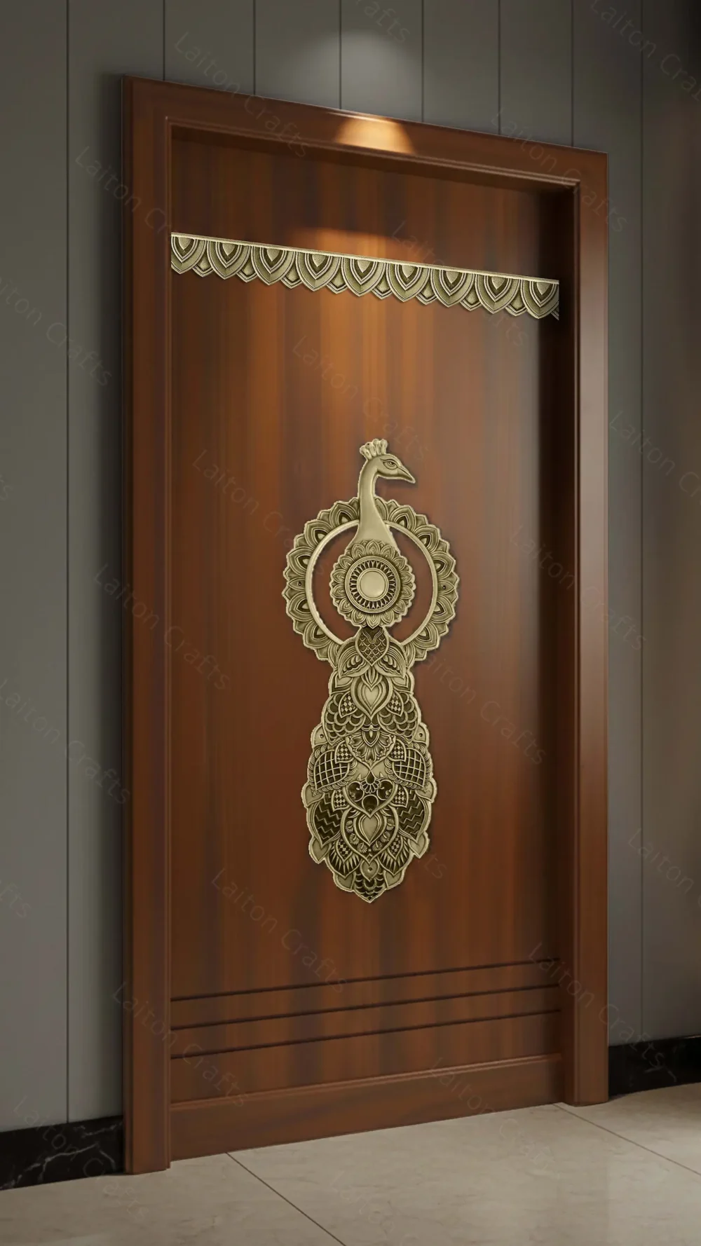 Brass Peacock Decorative Panel | Handcrafted Traditional Design