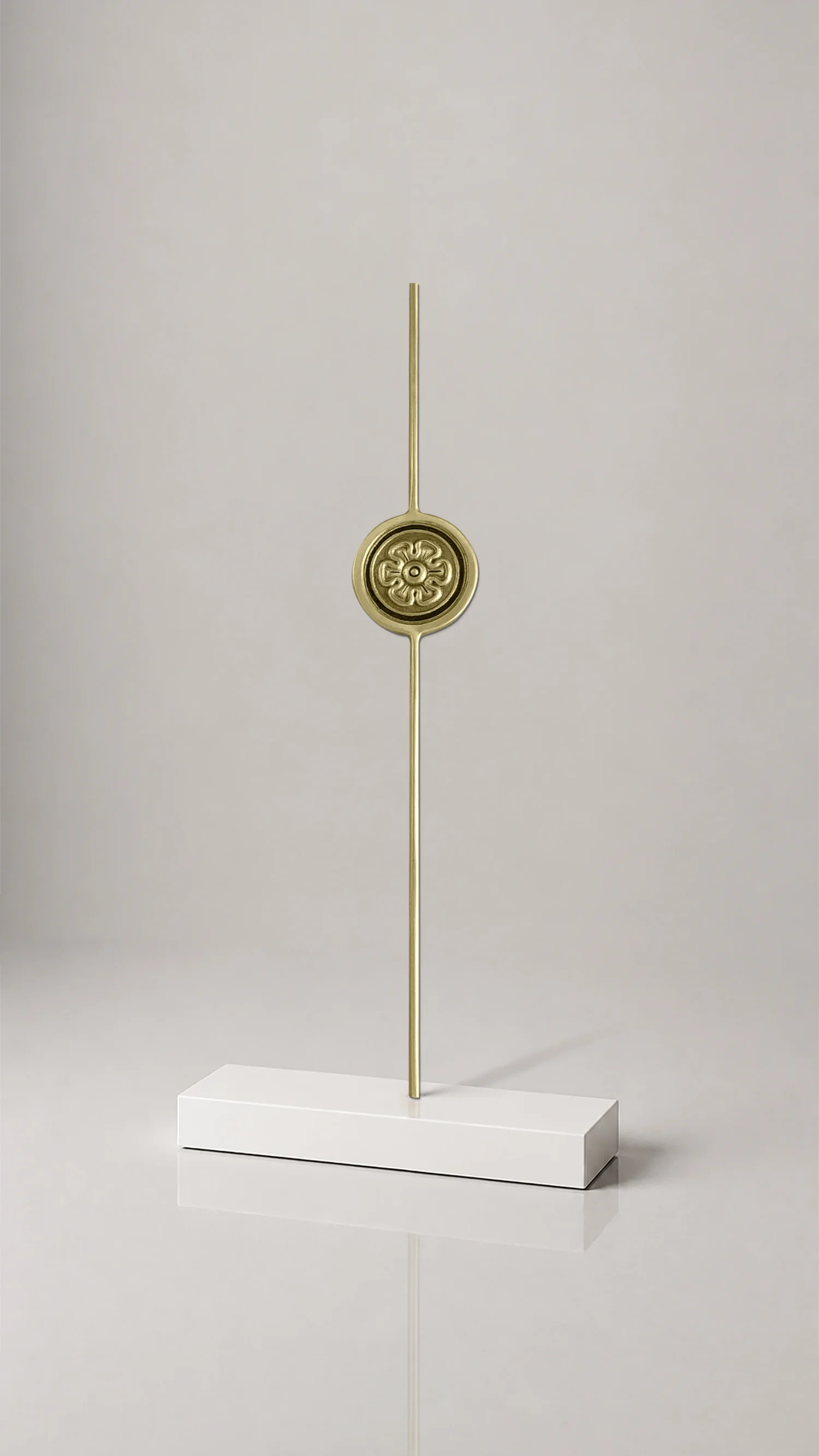 Minimalist Brass Rosette Banister | Classic Medallion Stair Railing Design