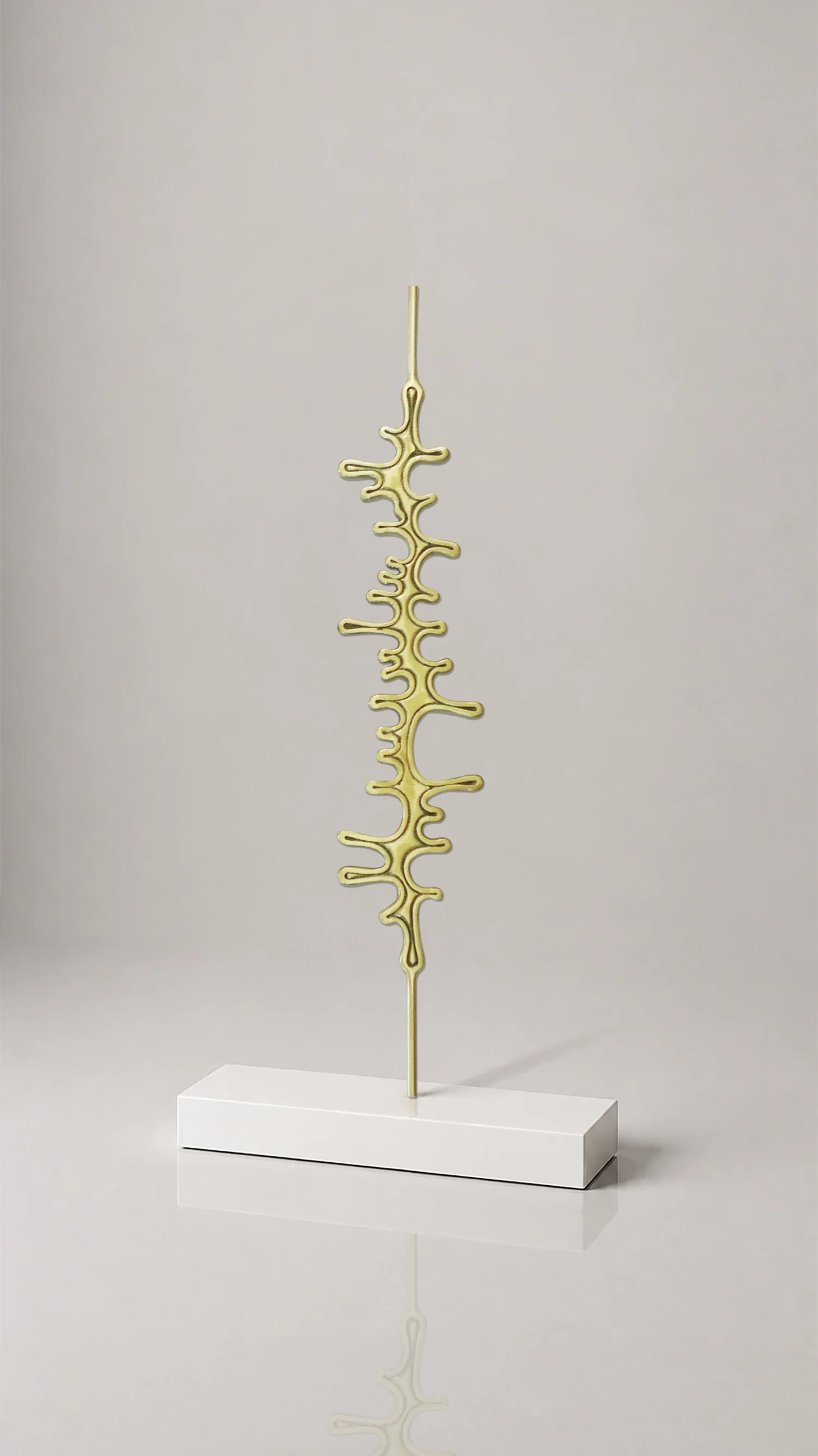 Contemporary Organic Brass Banister | Modern Abstract Stair Railing Design