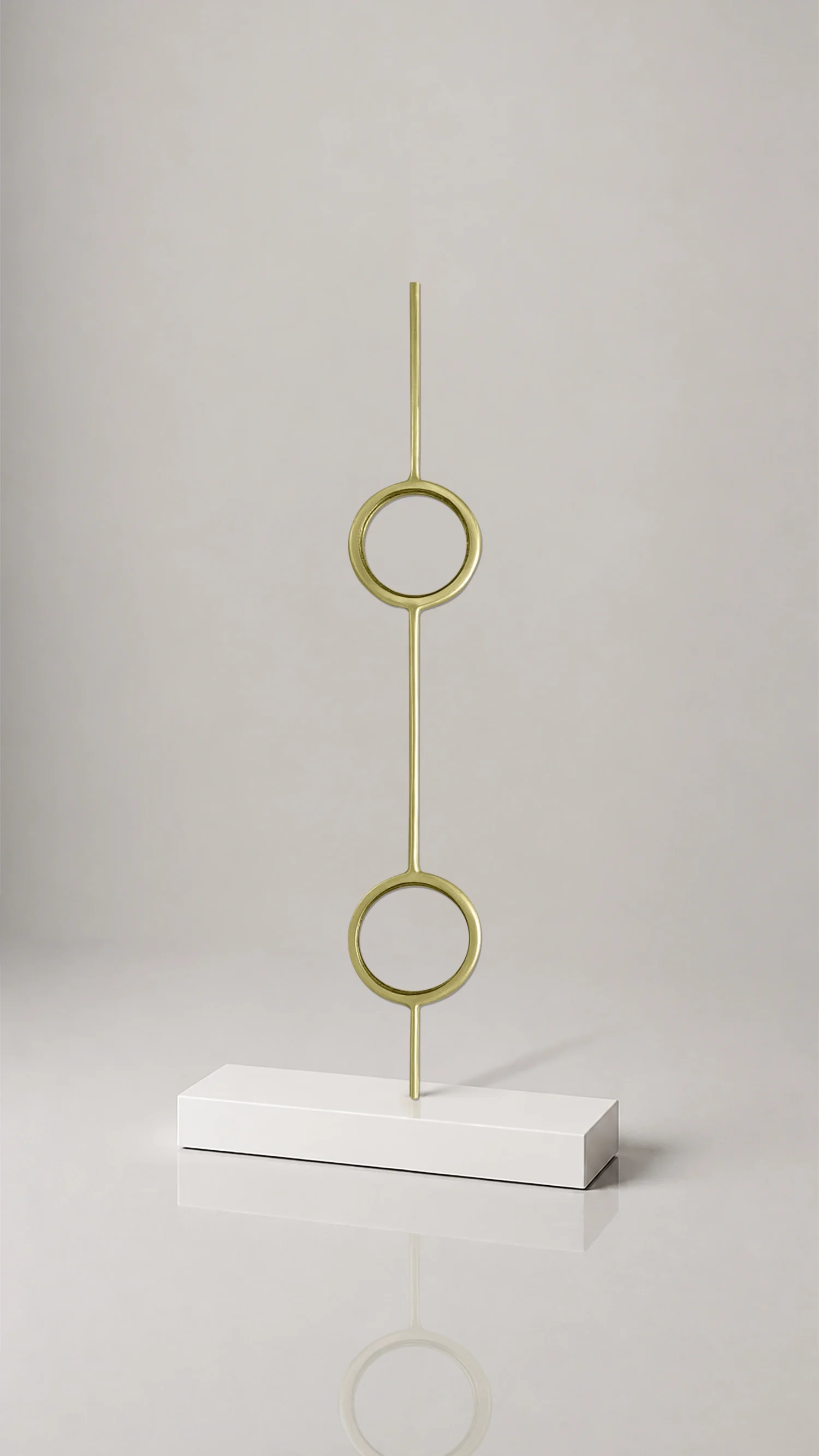 Modern Double Ring Brass Banister | Geometric Stair Railing Design