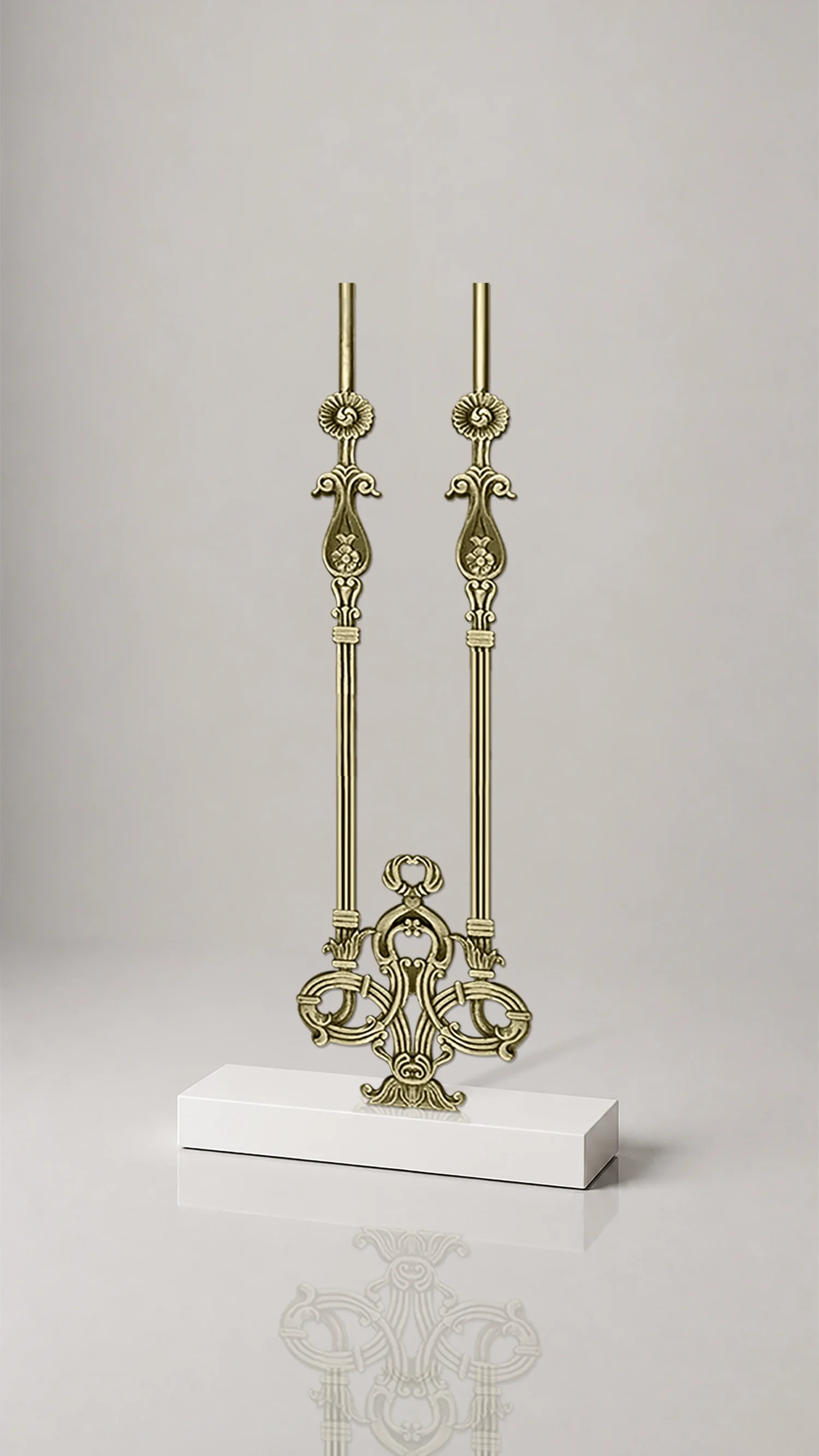 Royal Dual Rod Brass Banister | Ornamental Heritage Stair Railing Design