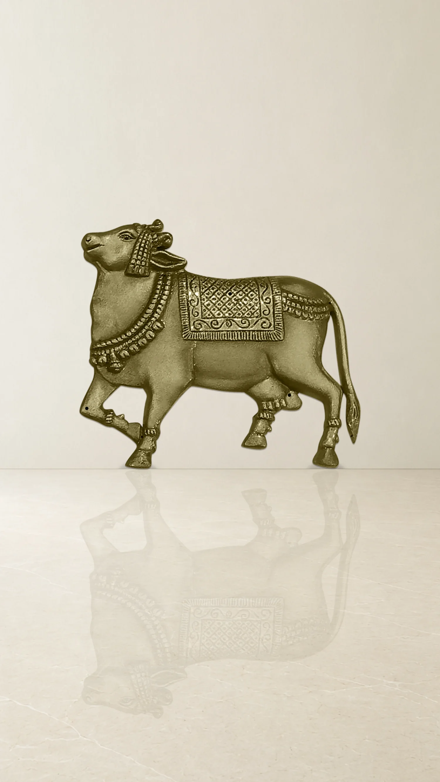 Cow Themed Brass Accessory – Right