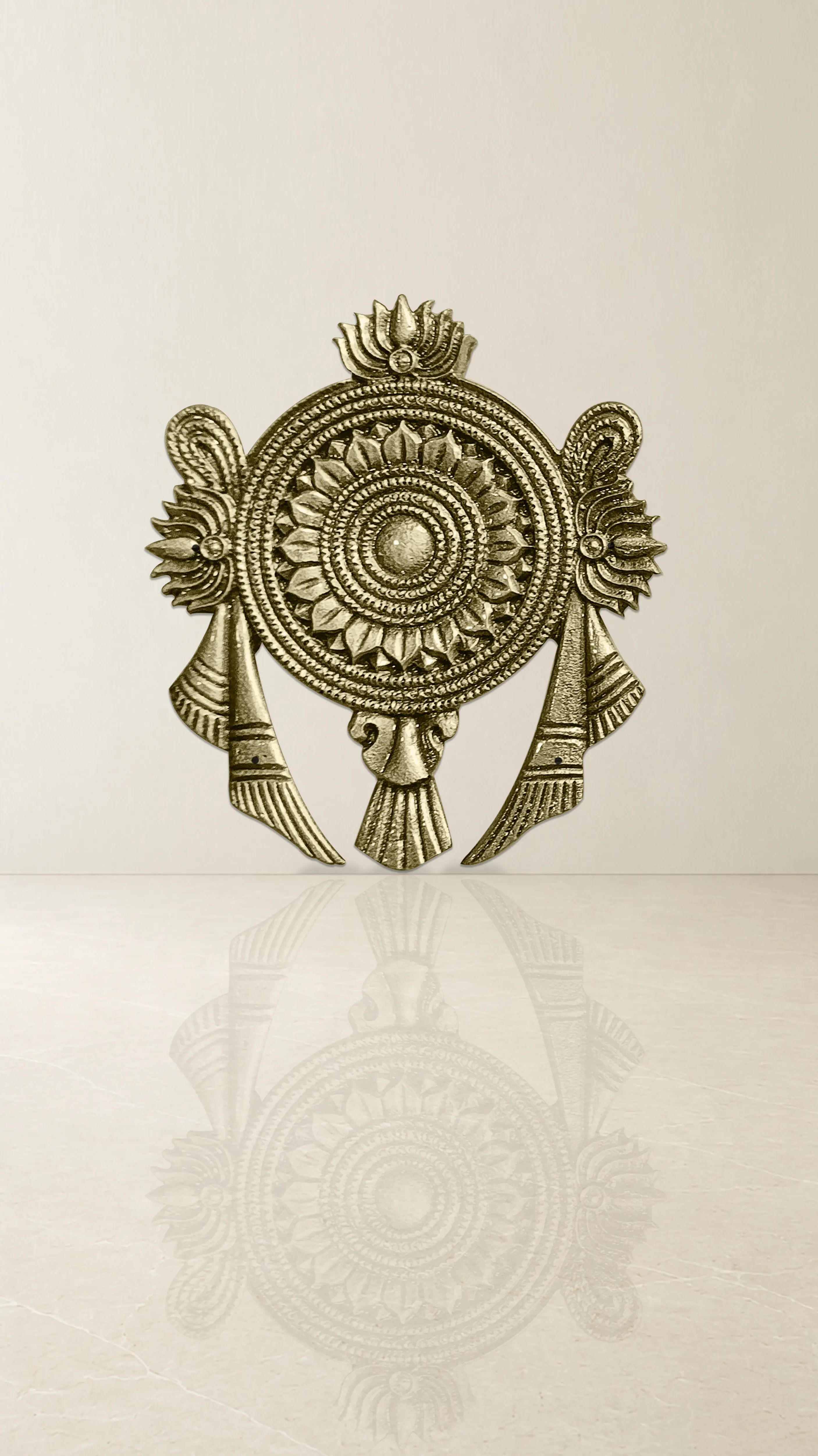 Chakra Brass Pooja Accessory - Grill Type