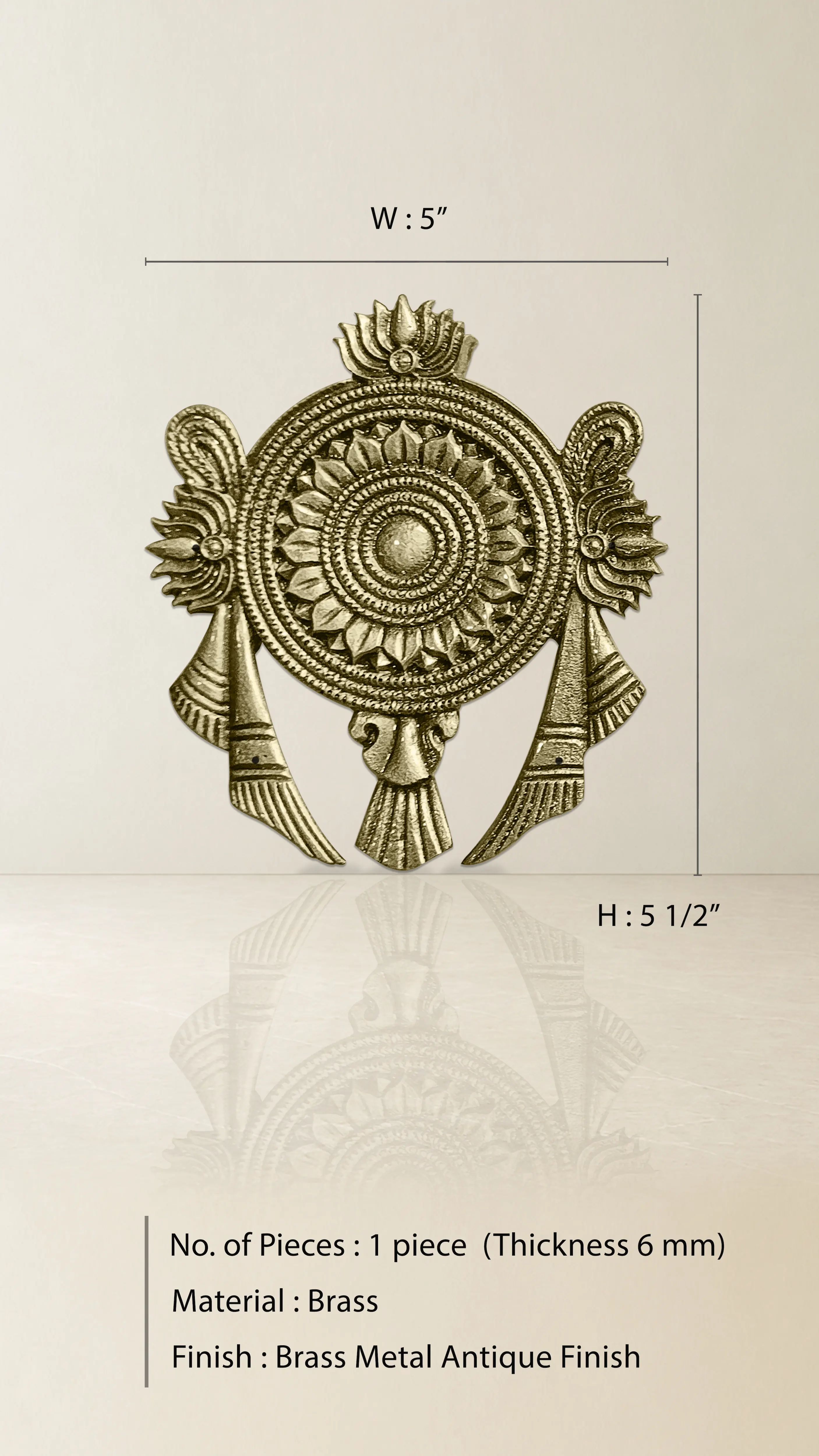 Chakra Brass Pooja Accessory - Grill Type - Image 2