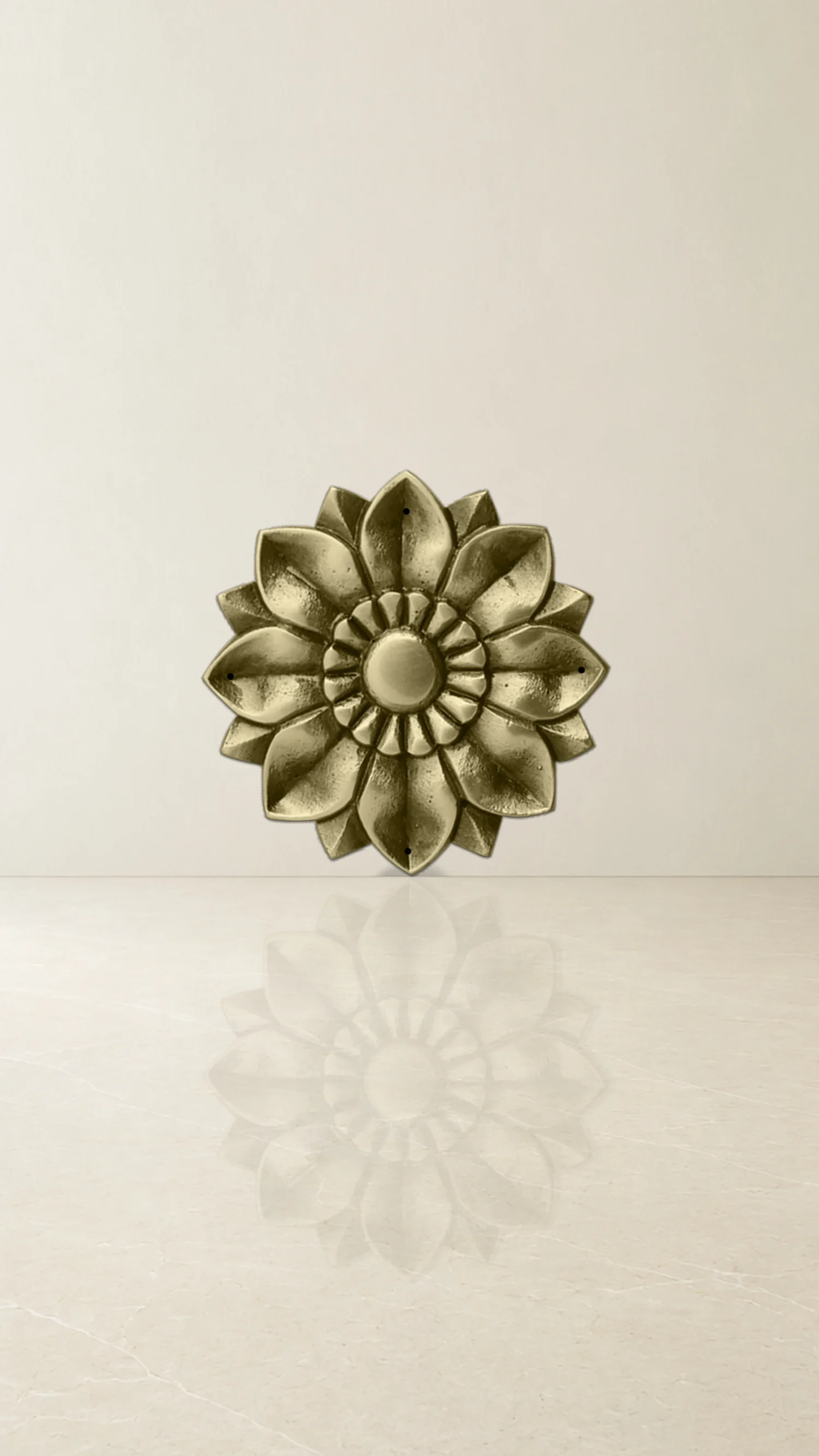 Eight Petal Flower Brass Metal accessory - Grill Type