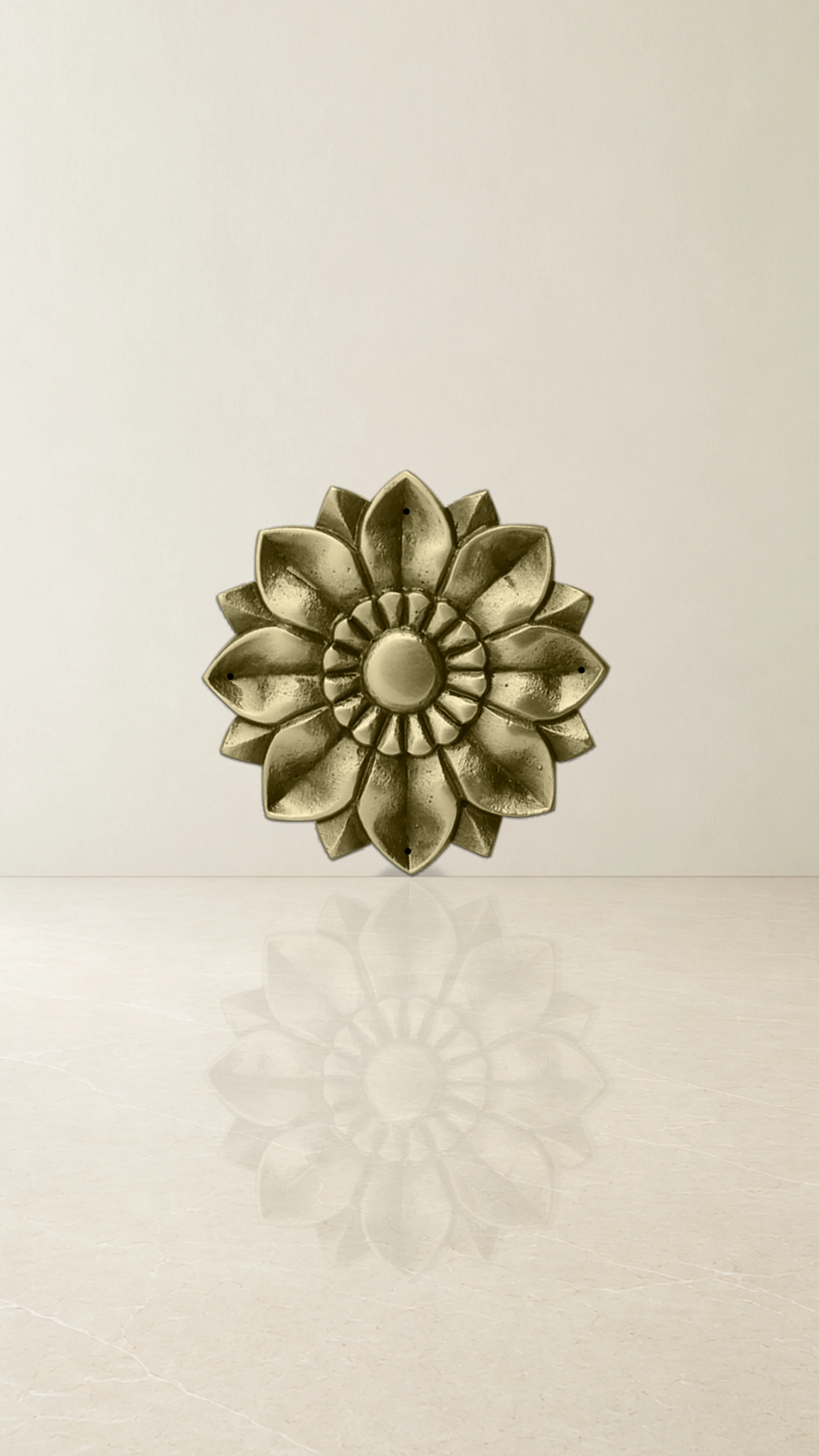 Eight Petal Flower Brass Metal accessory - Grill Type