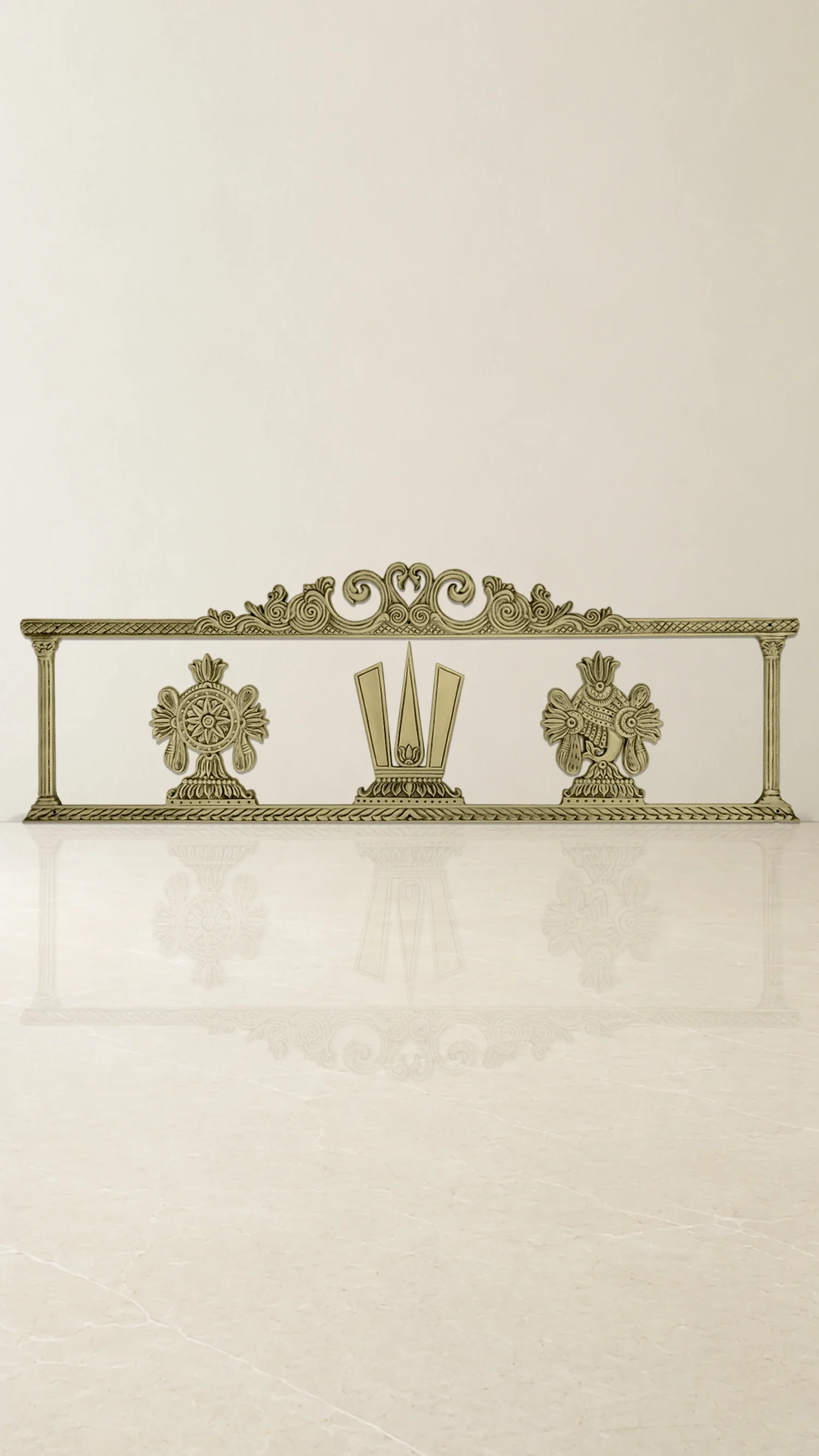 Shanku Chakra Namas Brass Arch - Grill Type