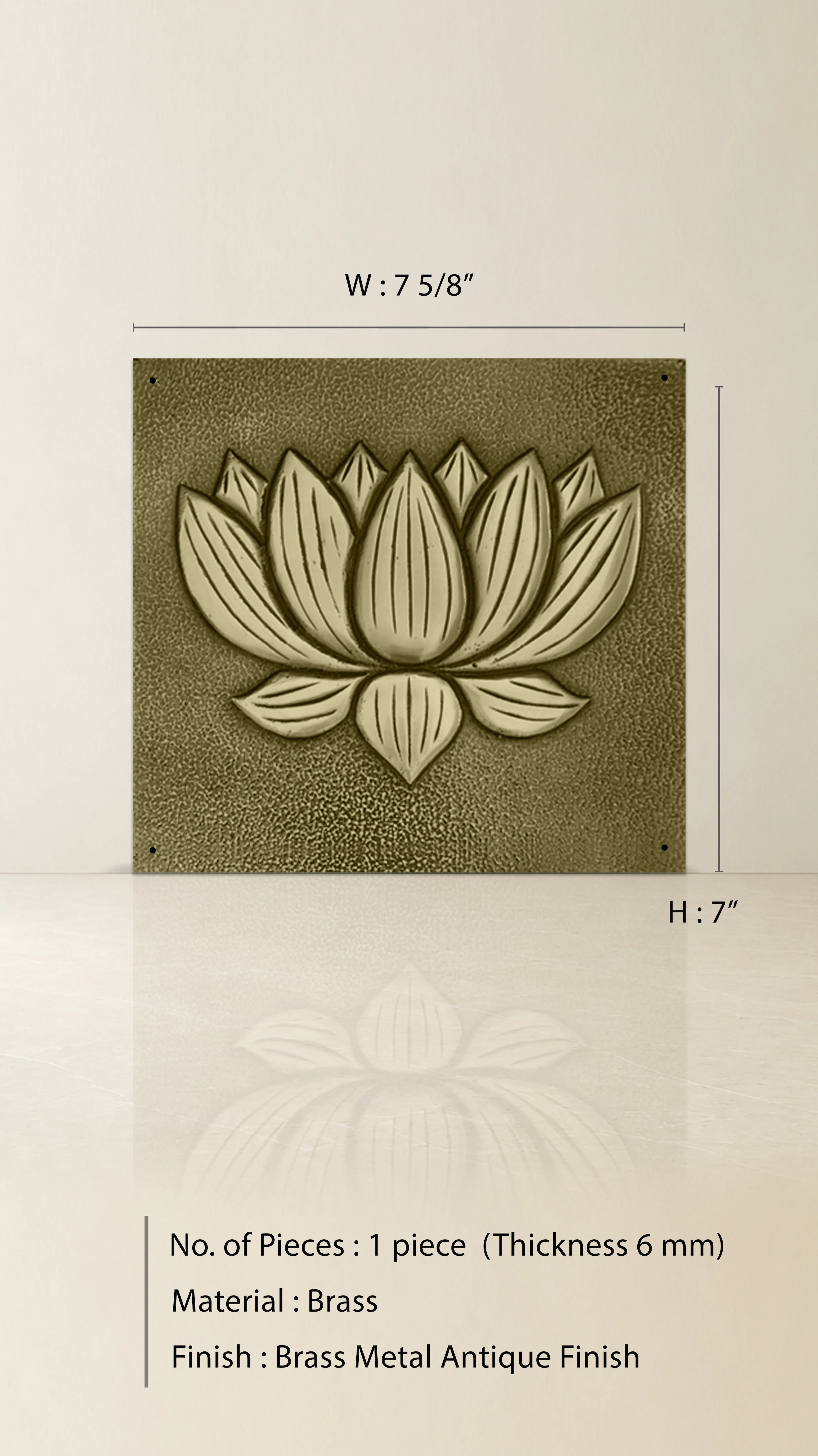 Lotus Leaf Brass Accessory - Plate Type - Image 2
