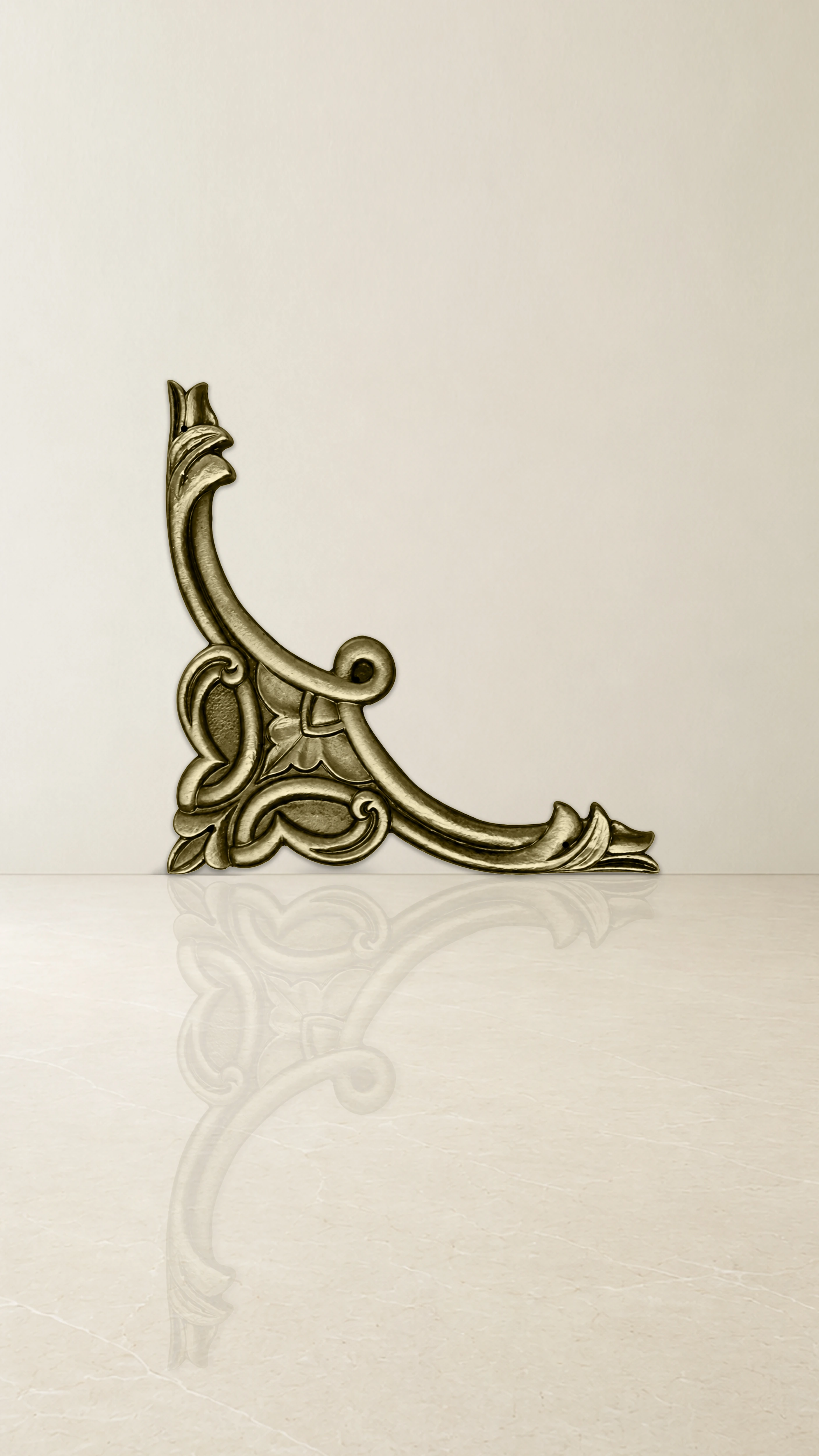 Contemporary Brass Left Corner Accessory