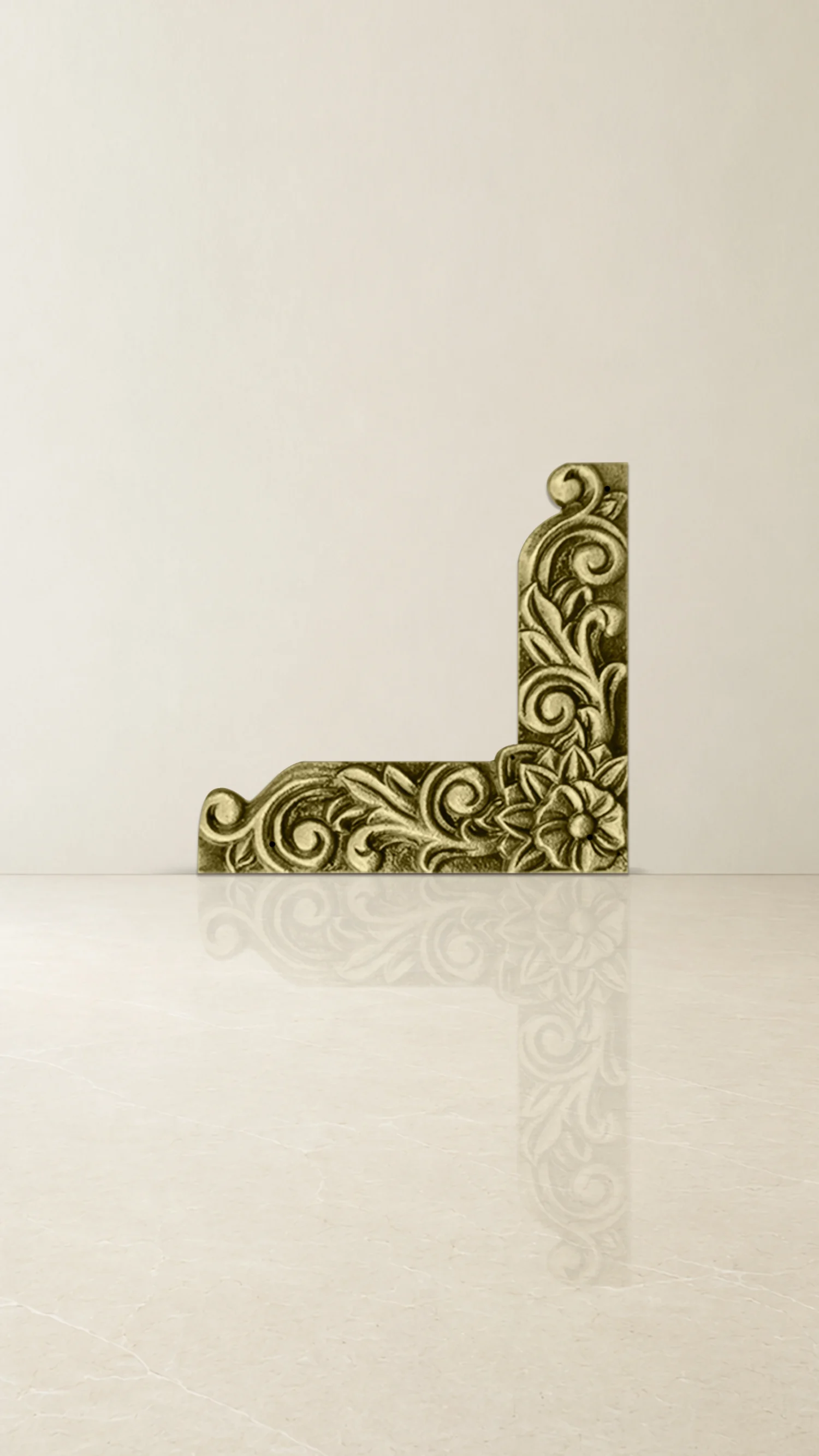 Traditional Brass Right Corner Accessory