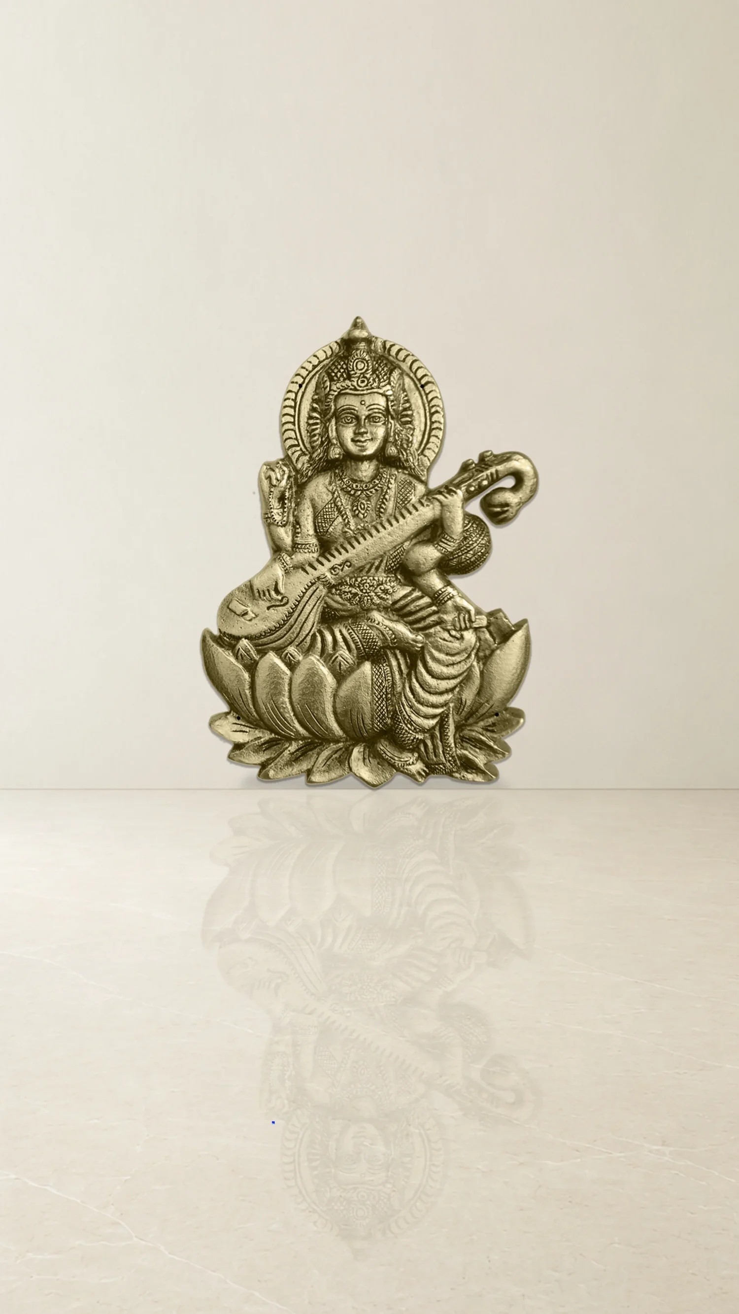 Saraswathi Devi Brass Pooja Accessory - Grill Type