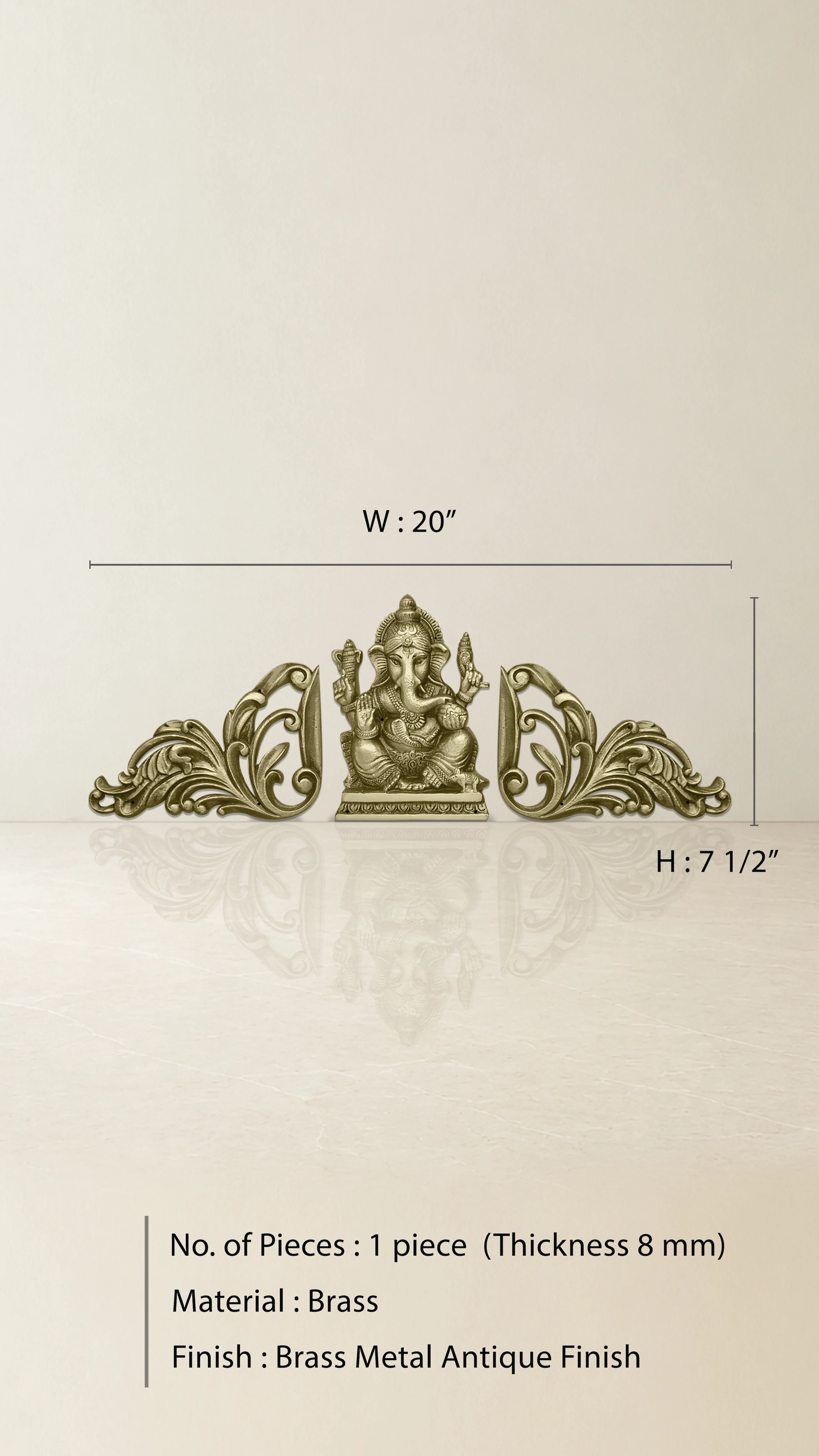 Lord Ganesha Brass Classical Accessory - Grill Type - Image 2