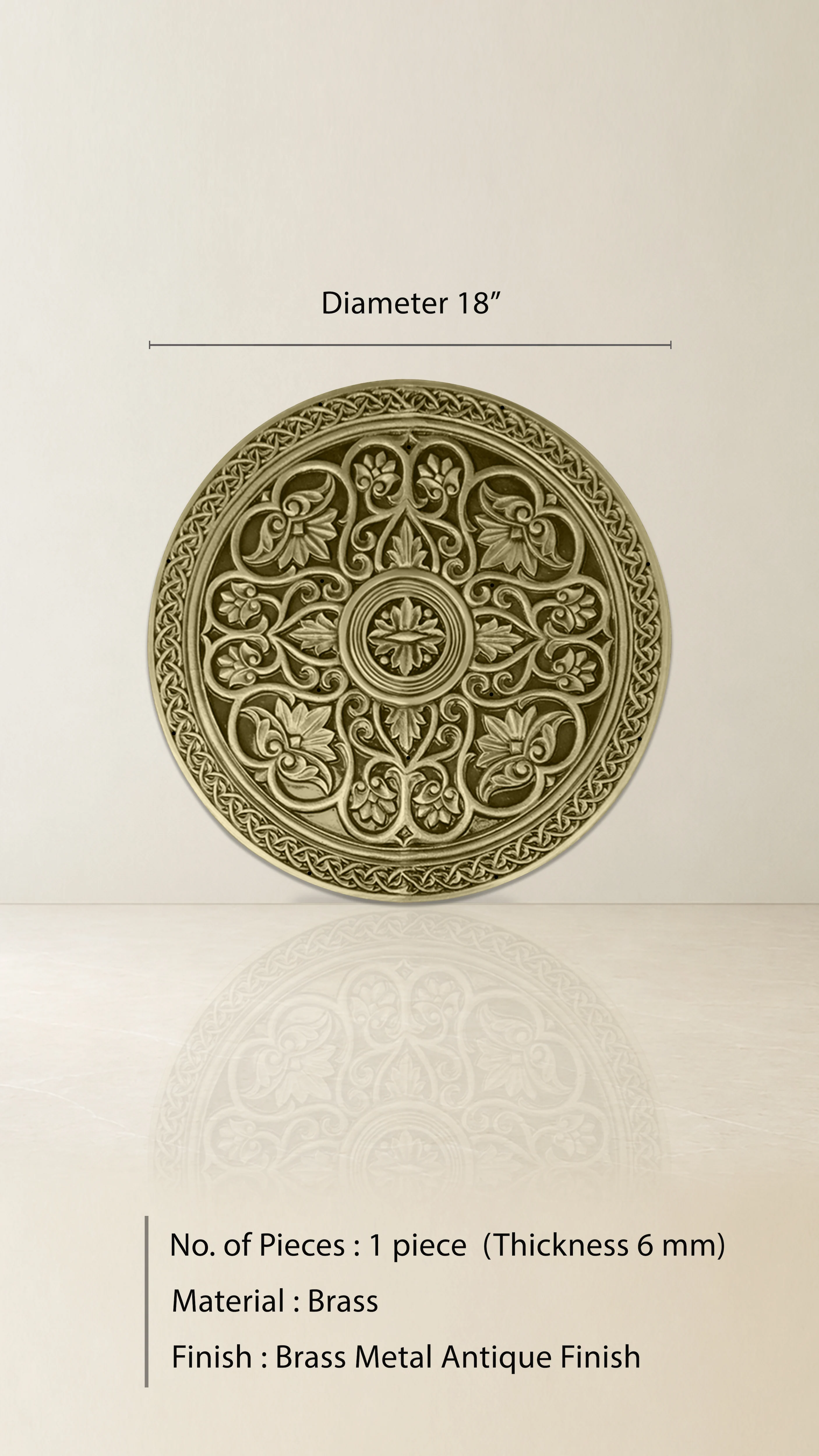 Classical Brass Round Accessory - Image 2