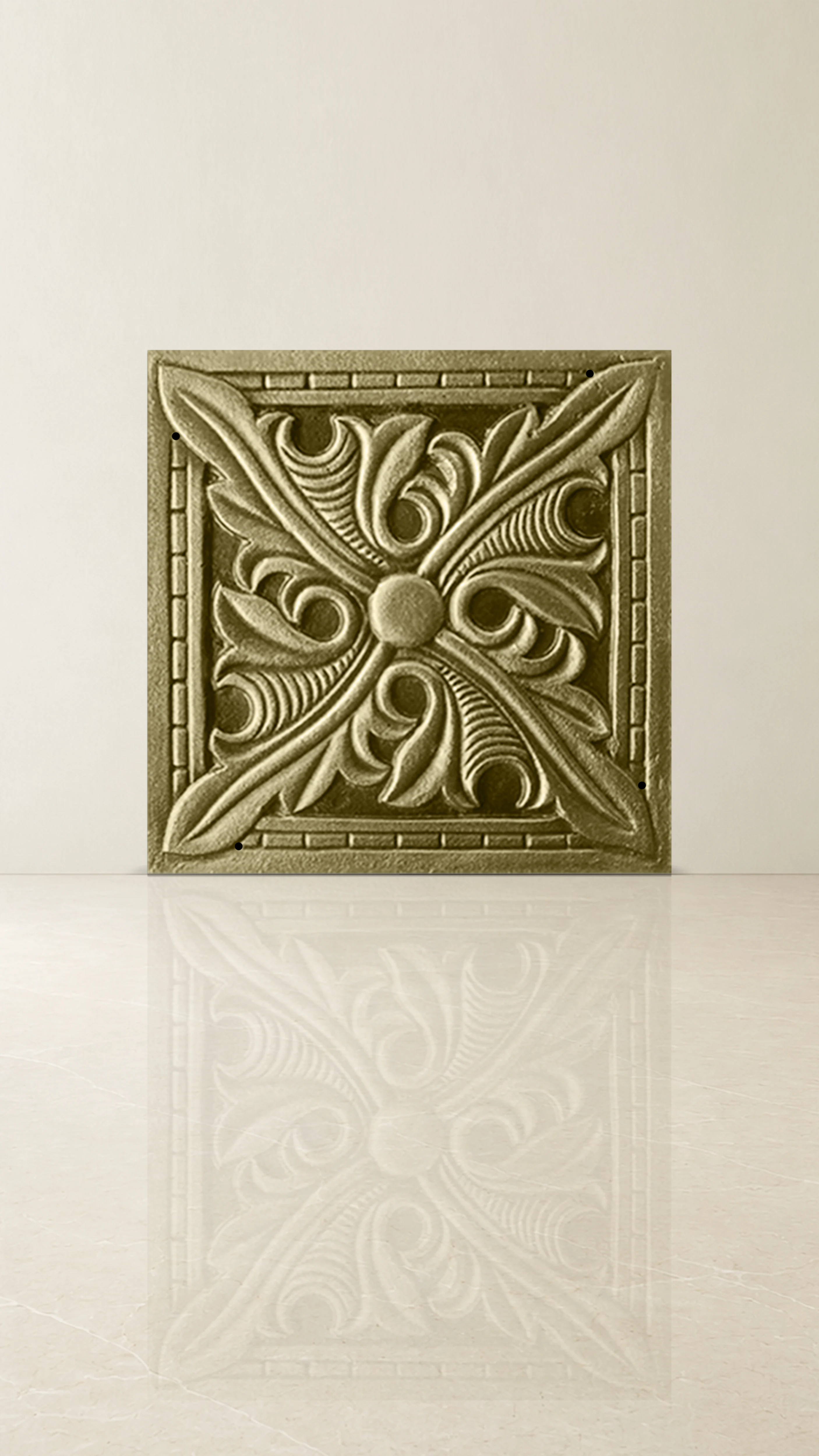 Squared Leaf Style Brass Square Accessory